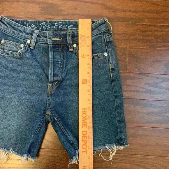 Free People Distressed Denim Shorts - Picture 6 of 7